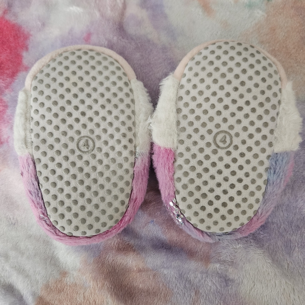 2/$6 Carter's Size 4 Toddler Unicorn Plush Slippers - Picture 2 of 2